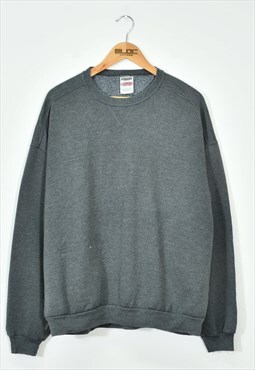 Vintage Plain Sweatshirt Grey XXLarge
