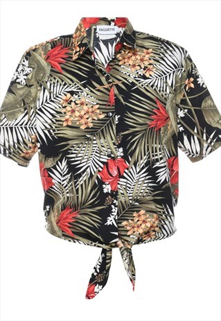 VINTAGE FLORAL HAWAIIAN SHIRT - L
