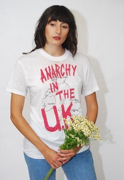 Anarchy In The UK Vintage T-shirt (M) punk rock seditionarie