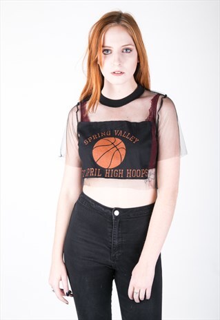 REWORKED VINTAGE MESH CROP TOP