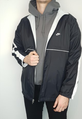 NIKE - BLACK AND GREY REVERSIBLE JACKET - LARGE