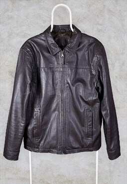 Vintage John Lewis Brown Leather Jacket Large