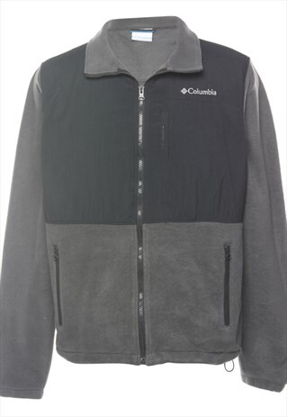 VINTAGE BEYOND RETRO COLUMBIA GREY & BLACK TWO-TONE FLEECE -
