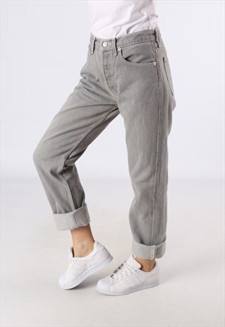 LEVIS 501'S DENIM JEANS BOYFRIEND HIGH WAISTED 10 - 12 (H83K