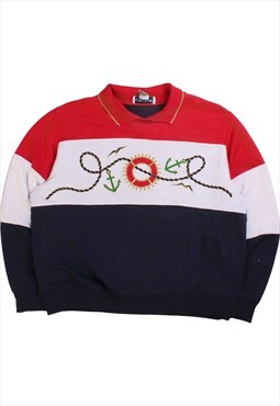 Vintage 90's Alfred Dunner Sweatshirt Ocean Red, Navy