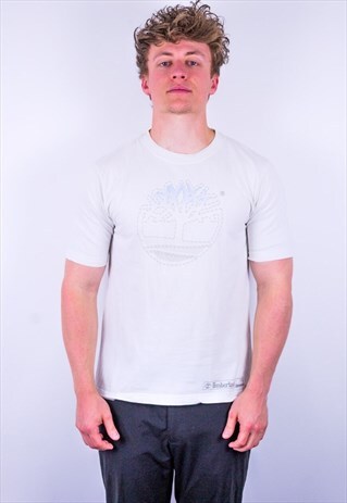 VINTAGE TIMBERLAND T-SHIRT IN WHITE