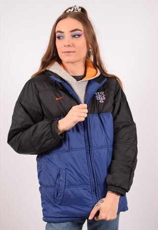 VINTAGE NIKE NY PADDED JACKET BLUE