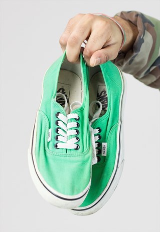 VINTAGE VANS GREEN TRAINERS