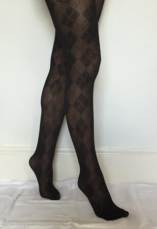 NEW BLACK CHECK TIGHTS