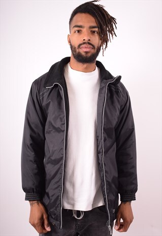 CHAMPION MENS VINTAGE JACKET SMALL BLACK 90S