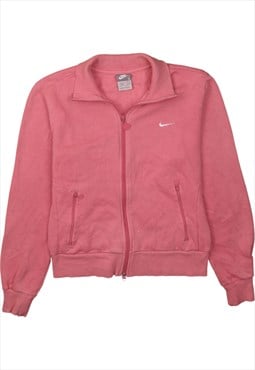 Vintage 90's Nike Sweatshirt Swoosh Full Zip Up Pink Small