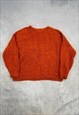 VINTAGE KNITTED JUMPER CABLE KNIT PATTERNED CHUNKY SWEATER