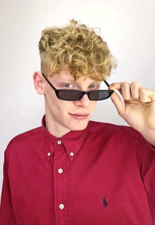 90S UNISEX MICRO BLACK SUNGLASSES