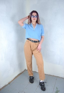 Vintage y2k tailored baggy balloon indie trousers in cream 