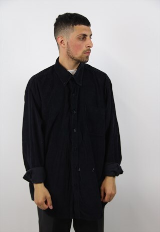 VINTAGE CORD BLACK SHIRT