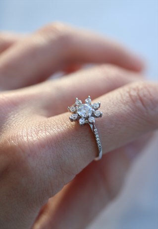 ONE OF A KIND CUBIC ZIRCONIA STERLING SILVER RING