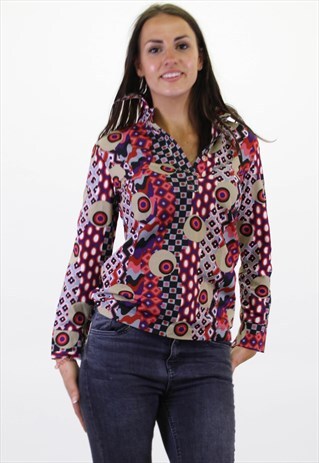 VINTAGE ABSTRACT PATTERN FESTIVAL SHIRT