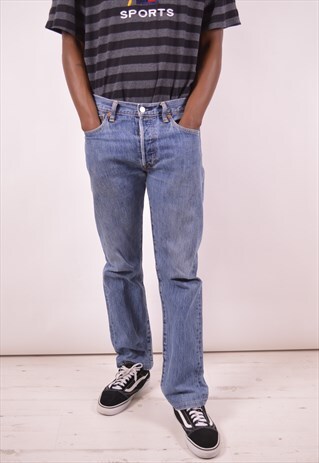 LEVI'S 501 MENS VINTAGE JEANS W33 L30 BLUE 90S