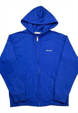 Carhartt Vintage Men's Royal Blue Zip Up Hoodie