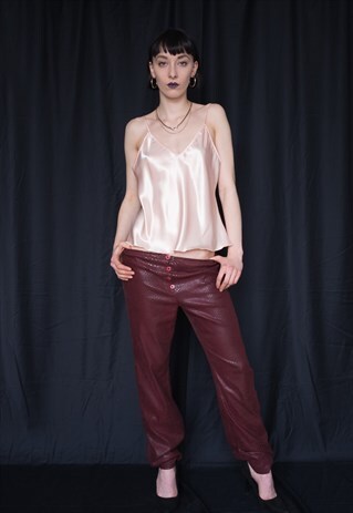VINTAGE FAUX SNAKE - PRINT TROUSERS