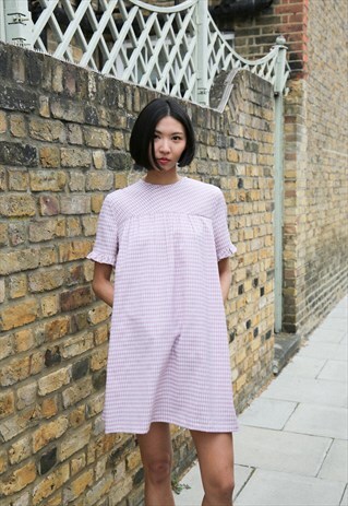 SHELLY FRILL BABYDOLL- PINK GINGHAM