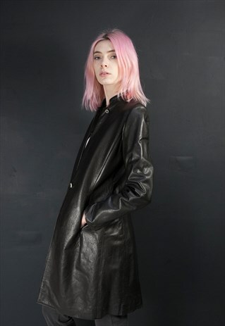 BLACK LEATHER COAT