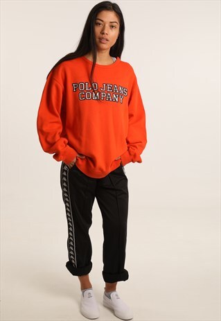 VINTAGE POLO JEANS RALPH LAUREN EMBROIDERED SWEATSHIRT