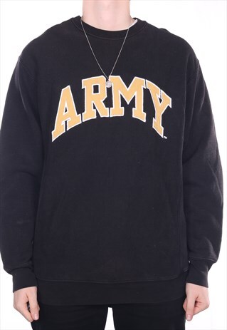 VINTAGE 90'S STEVE AND BARRYS SWEATSHIRT BLACK - LARGE