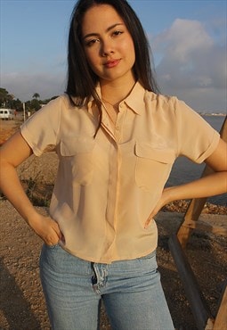 Short Sleeve Shirt in Beige