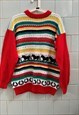 VINTAGE 70S FAIR ISLE CHRISTMAS XMAS KNIT JUMPER SWEATER