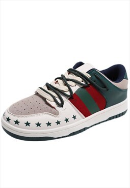 Stars patch sneakers striped retro classic trainers