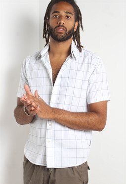Vintage 90 Short Sleeve Check Shirt White