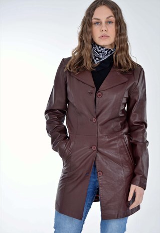VINTAGE 90'S REAL LEATHER BLAZER JACKET