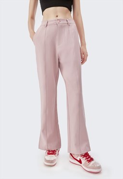 Miillow Trendy straight slit micro flared trousers