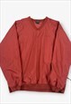 Vintage izod golf windbreaker jacket red large BV16731