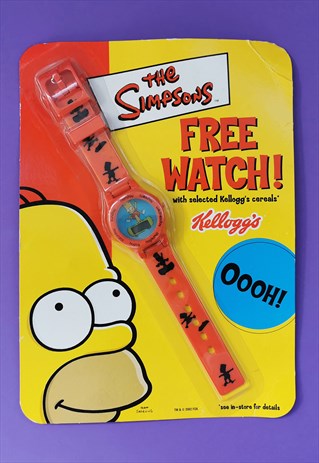 VINTAGE THE SIMPSONS WATCH WRISTWATCH 2002 Y2K FESTIVAL DS