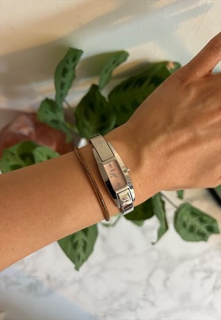 Vintage Womens Silver Lorus Chain Quartz Watch