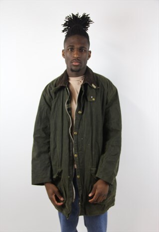 VINTAGE BARBOUR GREEN WAX JACKET