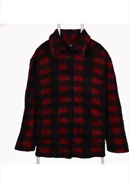 Vintage 90's Lee Fleece Jumper Lumberjack Wool Button Up