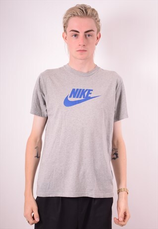 NIKE MENS VINTAGE T-SHIRT TOP MEDIUM GREY 90S