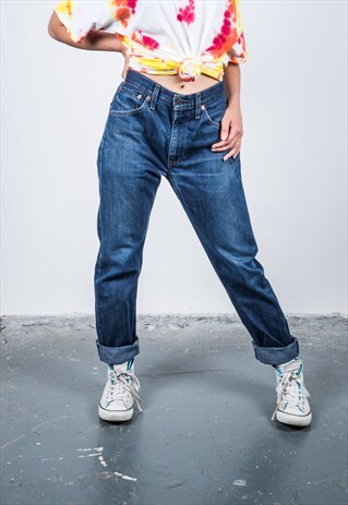 VINTAGE HIGH-WAISTED BLUE LEVI'S 505 MOM JEANS