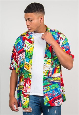 90'S CRAZY PATTERN SHIRT WAVEY BOLD