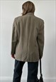 JAEGER BLAZER VINTAGE 90S LINEN GREEN MENS JACKET 40R L