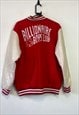 RED BILLIONAIRE BOYS CLUB RED LEATHER VARSITY JACKET LARGE