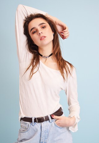 COOL 90'S RETRO KITSCH NEUTRAL PARTY TEEN TOP BLOUSE