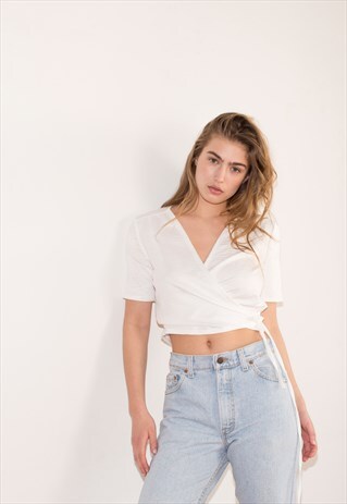 THE SEPT WRAP BLOUSE WHITE