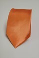 SOLID COLOR ORANGE TIE FORMAL NECKTIE FOR MEN