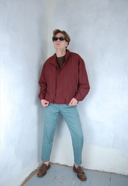 Vintage y2k indie spring long maroon oversized Jersey jacket