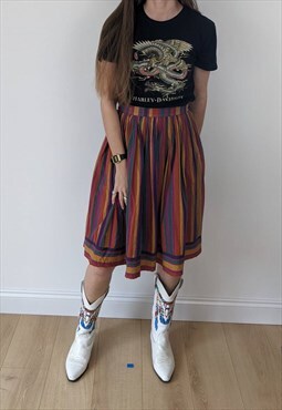 Vintage Multi Striped Skirt