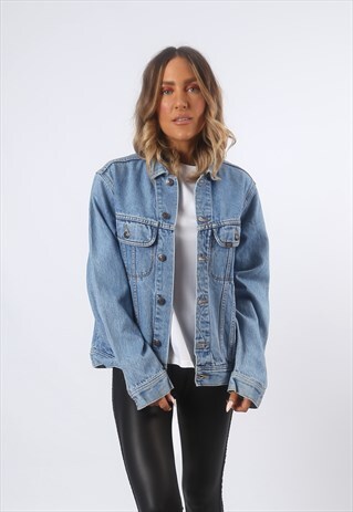 LEE DENIM JACKET OVERSIZED FITTED VINTAGE UK 12 - 14 (BF4O)